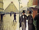 Gustave Caillebotte Canvas Paintings - Paris Street Rainy Weather